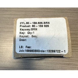Schlage 80-159 x626 Rim Cylinder w/SFIC Brown Const. Core, No Keys