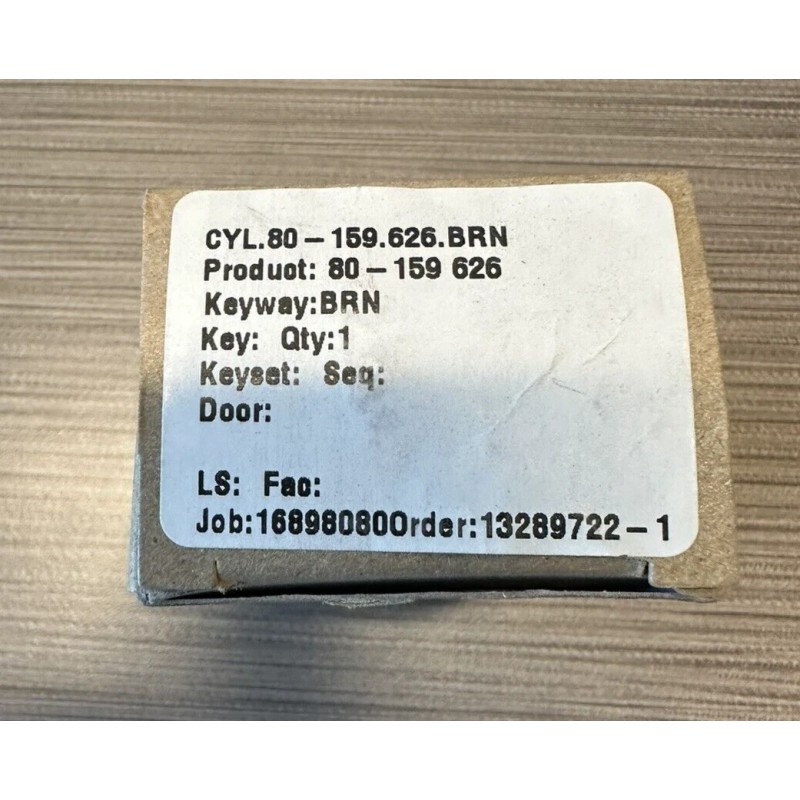 Schlage 80-159 x626 Rim Cylinder w/SFIC Brown Const. Core, No