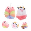 OATIPHO 2pcs Bath Loofah Adorable Pig Cow Designs Large Mesh