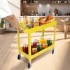 HPDMC 30in Large Steel Service Cart - Yellow - Utility