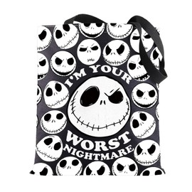 BWWKTOP Jack Skellington Crossbody Bag Jack & Sally Fans Gifts Nightmare Jack Shoulder Bag Jack Merch (WORST -TG BL)