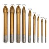9Pcs Drill Bits for Glass Ceramic Tile Hole Opener Triangle