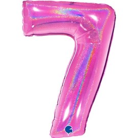 Grabo 617GHF-P Superloon Glitter Holographic 40 inch Fuchsia One Size