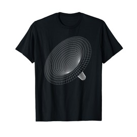 Black Hole Physics Wireframe Space Universe Physics Science T-Shirt