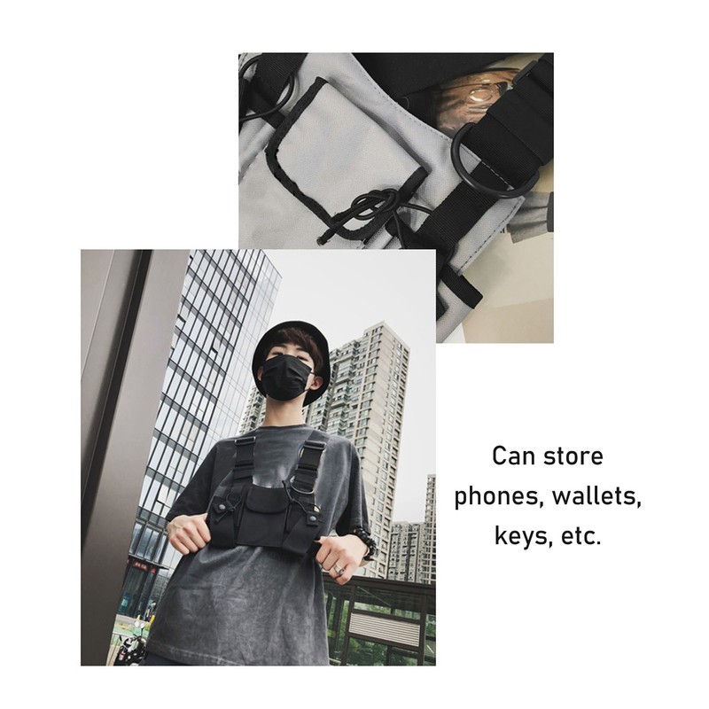 Multifunctional Chest Pack Front Chest Backpack Running Vest Bag for