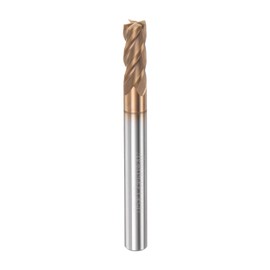 HARFINGTON Micro Grain Carbide Square End Mill 3/16" x 1/2" (5mm x 13mm) Cut 3/16" (5mm) Shank 2" (50mm) Length AlTiN Coated 4 Flutes Square Nose Cutter for Alloy Steel Hardened Steel