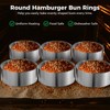 6Pcs Hamburger Bun Rings, 3.9×1.6" Stainless Steel Round Mousse Rings,