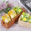 sourcing map Tea Bag Organizer, 8 Compartments Pine Wood Tea