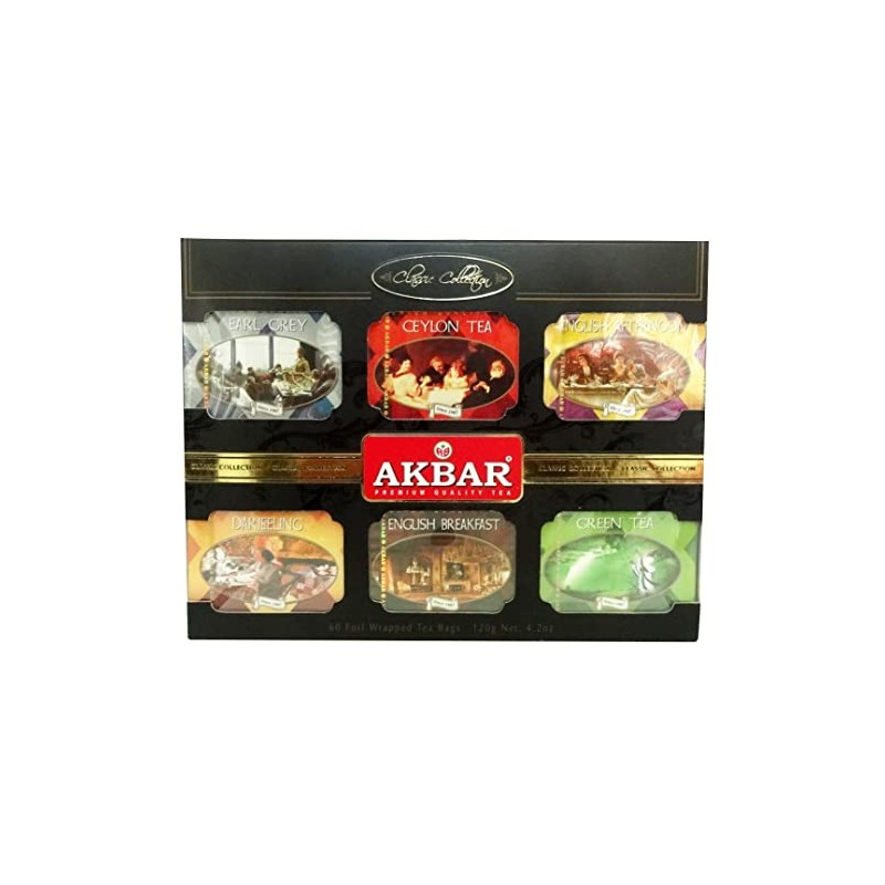 Akbar Classic Tea Collection 6 Packs of 10 Tea Bags
