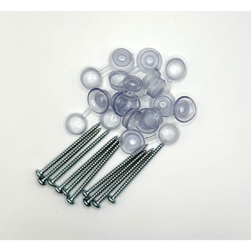 Corrugated Pan Head Roofing Screws with Strap Caps (25, Clear,