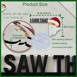 Christmas Door Decoration - Santa Door Frame Decoration,I SAW THAT Santa Claus Door Corner Sign,Doors Windows Fireplaces Wood Decor,Christmas Party Supplies