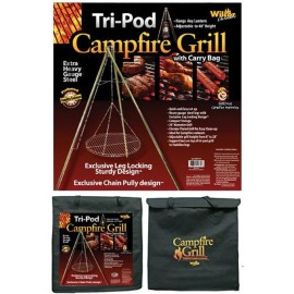 Wilcor Campfire Tri-Pod Grill (Adjustable Height & Quick Setup) by Wilcor