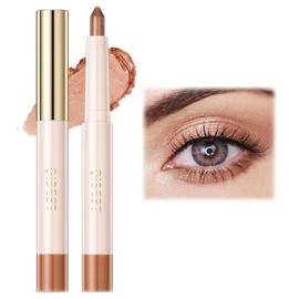 Eyeshadow Stick，Shimmer Cream Eyeshadow Pencil Crayon, Powder Metallic Eyeshadow Stick Waterproof & Long Lasting and Highly Pigmented Glitter Blendable Eyes Makeup