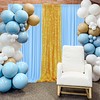 20ft × 8ft Wrinkle Free Baby Blue Backdrop Curtain for