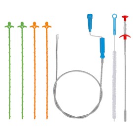 Drain Spiral Sink Cleaning Hooks, 8 Pieces Drain Snake with 3 Sizes Drain Snake Hair Cleaning Tool for Sink Bathtub Sewers