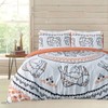 Sleepdown Tribal Elephant Mandala White Rust Orange Reversible Duvet Cover