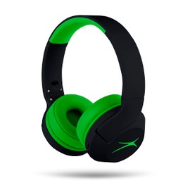 Altec Lansing - Auriculares inalámbricos seguros con cancelación de ruido para niños, batería de 15 H, límite de volumen de 85 dB, diseño plegable, sonido potente, cancelación activa de ruido, perfecto para niños a partir de 7 años (verde apagón)
