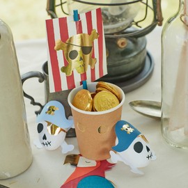 Meri Meri Pirate Cup & Straws Set (Pack of 8)