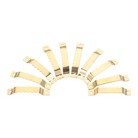 dophee 50Pcs Sawtooth Picture Hangers, Invisible Heavy Duty Photo Frame Hanging Hooks with Screws for Hanging Picture Paintings Canvas Artwork Clock Home Decoration, 2.05"x0.32", Gold