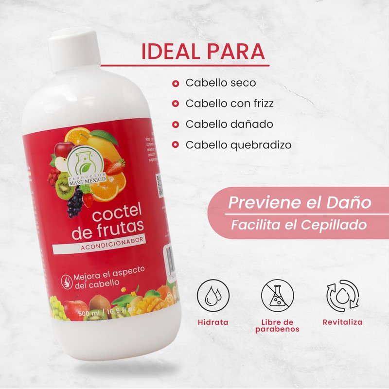 Acondicionador Cóctel De Frutas Productos Mart Mexico 500 Ml