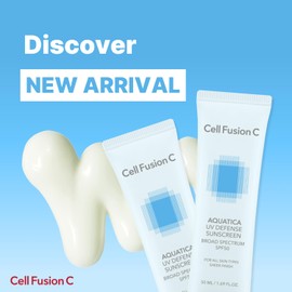 Cell Fusion C Aquatica UV Defense Sunscreen SPF 50, Hydrating & Lightweight, No White Cast, Korean Face Sunscreen, 50ml
