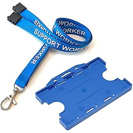 Support Worker Printed Lanyards with Safety Breakaway Clip with Double Sided Card Holder PCL Media ltd