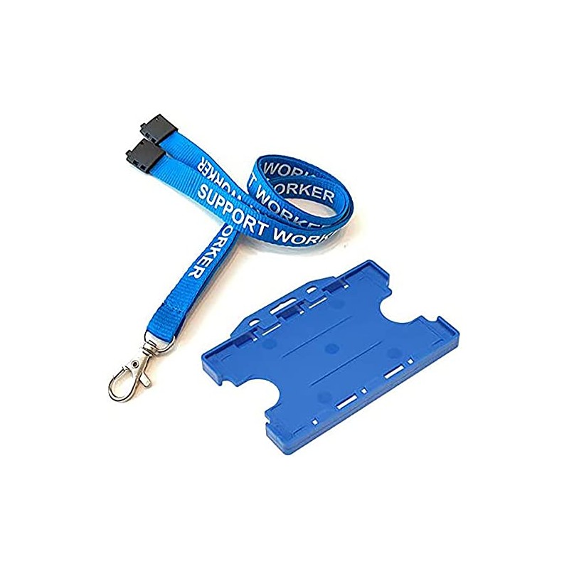 Support Worker Printed Lanyards with Safety Breakaway Clip with Double