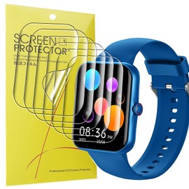 Blueshaweu Schutzfolie Kompatibel für PTHTECHUS Smartwatch Kinder 1,83 Zoll S80K, HD klar Flexible TPU Displayschutzfolie [6 Stück] für PTHTECHUS S80K Smartwatch (transparent)