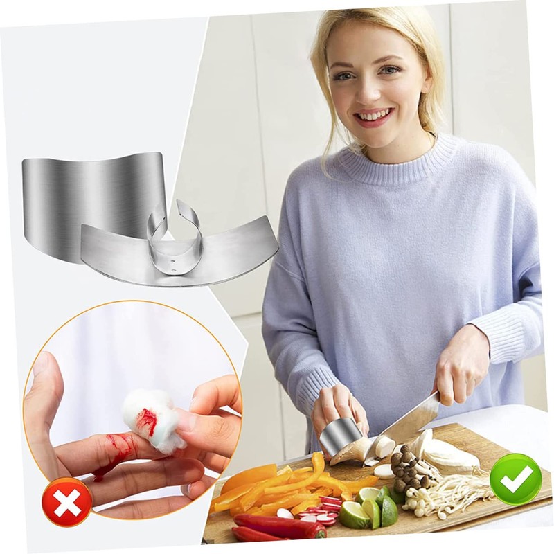 GRIRIW Cutting Food Safety 8pcs Finger Protectors Vegetable Cutter Kitchen