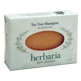 Herbaria Tea Tree Shampoo Bar for Thicker Hair handcrafted all-natural soap with essential oils. Enjoy our other skin-friendly products.