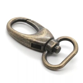 Stecksstore Swivel Snap Leash Clip Lobster Claw Antique Brass Plate 3/4" 1170-09