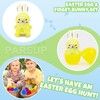 PARSUP 12PCS Easter Marble Eggs with Fidget Bunny for Easter