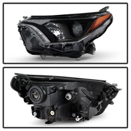 Carpart4u Aftermarket LED Projector Headlights for 2016-2018 Toyota RAV4 OEM Style [Halogen Model] (Driver)