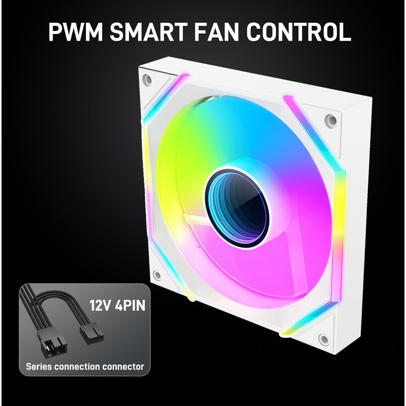 DARKROCK F140 140 mm Infinity Mirror Design Case Fan with