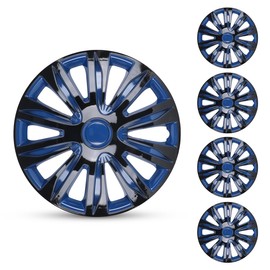 WOLFSTORM 4-Pack 17 Inches Wheel Rim Cover Hubcaps,Redesign Fashion Style Replacement Hubcaps,Car Truck SUV Hub Accessories,Blue&Black