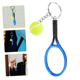 Abaodam 3pcs Small Simulated Tennis Keychains Creative Sports Key Rings for Bag Decoration Lightweight Durable Keepsakes for Tennis Lovers for Any Occasion