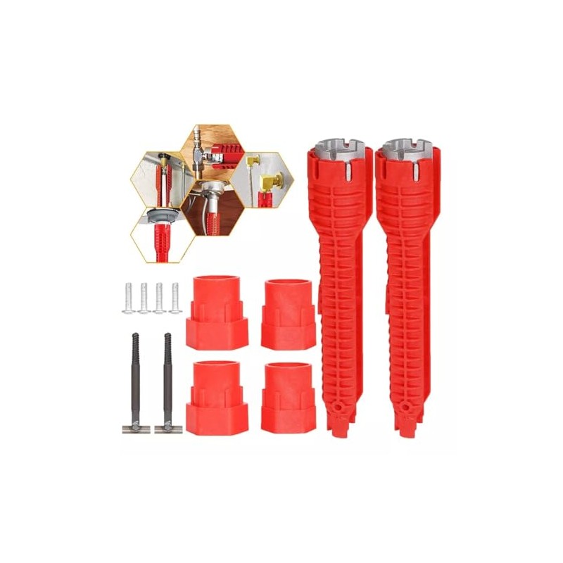 SLNXA 2 Llave De Instalación Lavabo Tubería Multifuncional 8 En