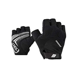Ziener Men's COLIT Cycling Gloves | Short Finger - Breathable/Cushioning/Non-Slip, Black, 7