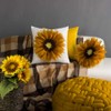 ELSKERJW Flower Shaped Fun Throw Pillows Mustard Yellow Round Cushion