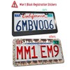 Anti Theft License Plate Frames, Matte Black, Security Screws