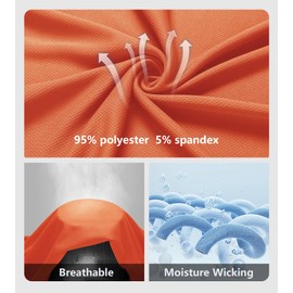 ZITY 7 Pack Mens Polo Shirts with Pocket Moisture Wicking Short Sleeve Outdoor Golf Athletic Work Multipack Shirts