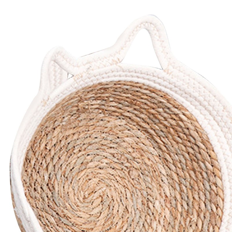 Hand Woven Cat Nest Breathable Round Cotton Rope Woven Warm