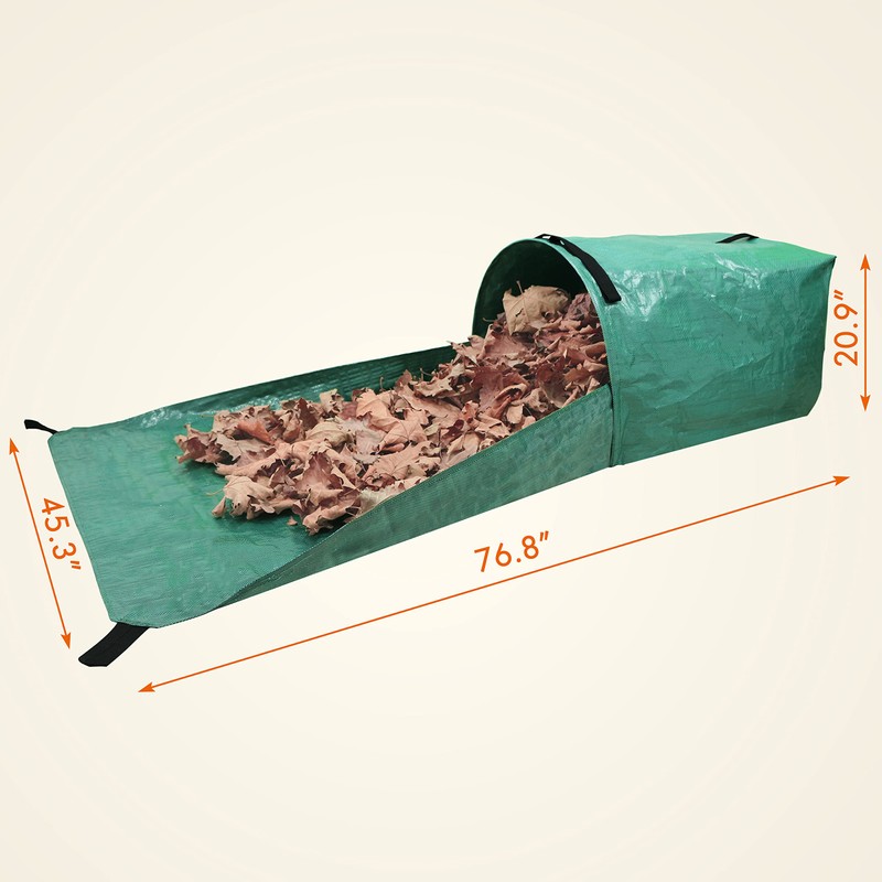 Gardzen 2-Pack Large Yard Dustpan-Type Garden Bag with Traps for