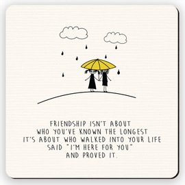 Dorothy Spring Friendship Isn't About who You've Known The Longest It's About who Walked into Your Life Cute Inspirational Quote Friend Gift Coaster