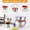 CHAREADA Mixing Bowls with Airtight Lids, 18pcs Stainless Steel Nesting