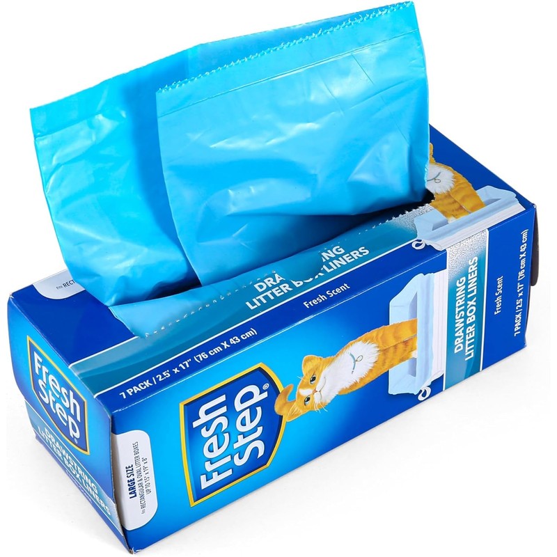 Fresh Step Drawstring Large Litter Box Liners | Heavy Duty