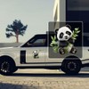 2 PCS Cute Panda with Bamboo Leaves Vinyl Decal Sticker,