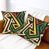 African Tribe Ethnic Geometric Decorative Throw Pillow Covers 18x18 Inch