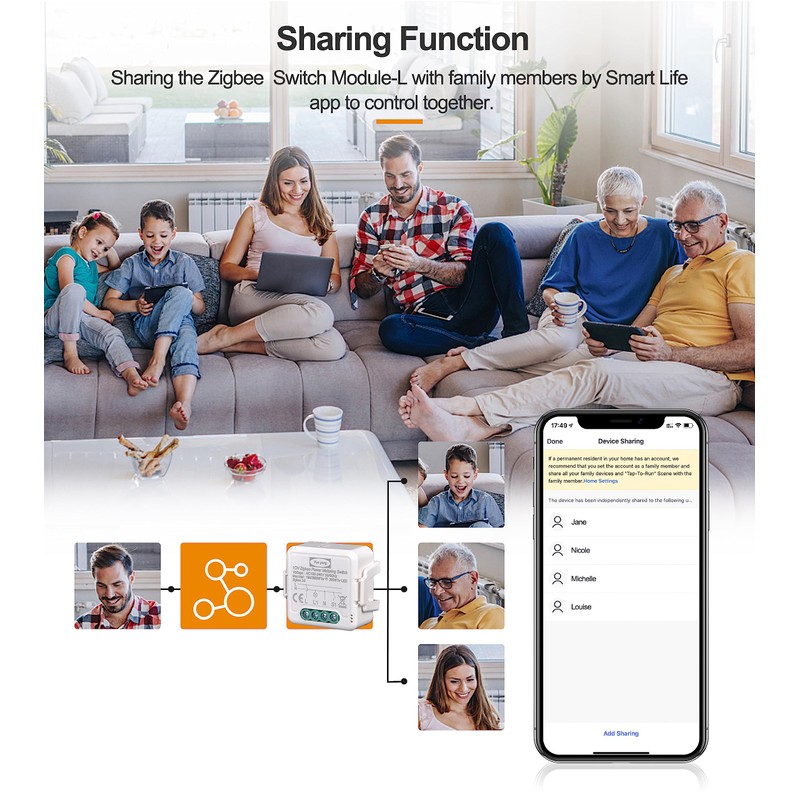 16A Zigbee Switch with Power Consumption Meter, Relay Power Measurement,