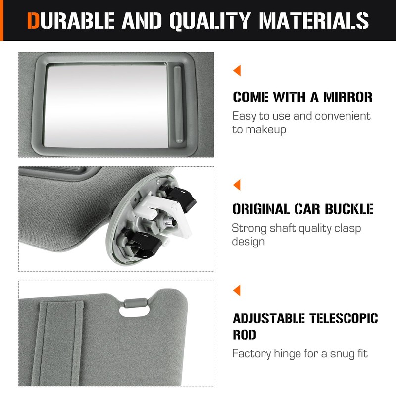 Left & Right Sun Visor with Light for Toyota Camry
